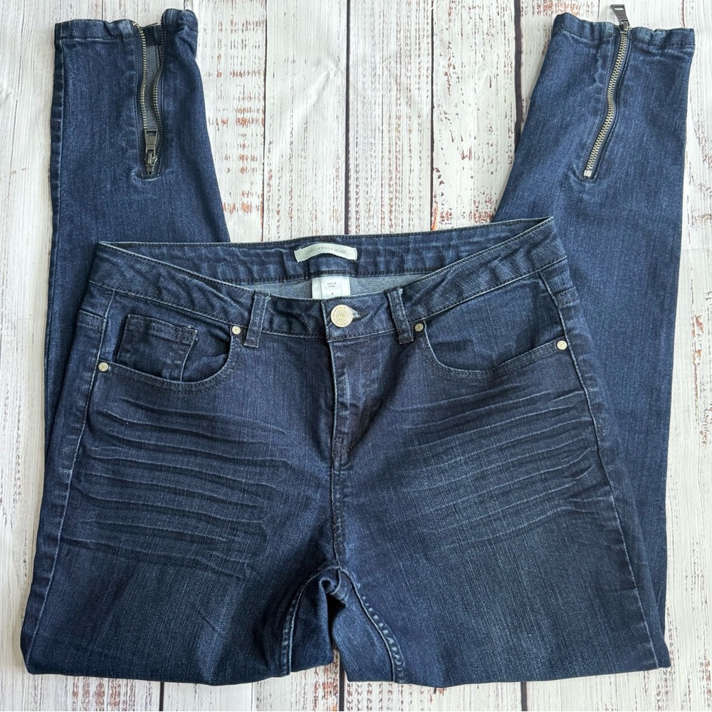 Canyon River Blue Skinny Ankle Zipper Jeans